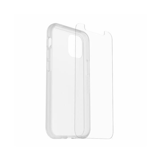 OtterBox React Funda + Protector Trusted Glass iPhone 12 / 12 Pro Transparente