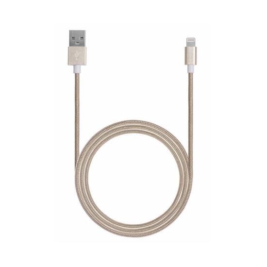 Aiino Cable Lightning a USB reversible Metal a 2.1A 1,2m Oro