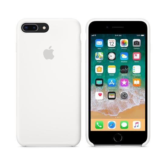 Apple Silicon Case Funda iPhone 8 Plus / 7 Plus Blanco