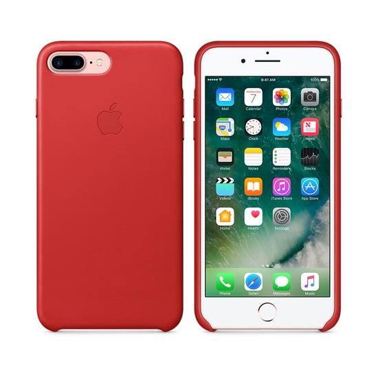Apple Leather Case Funda iPhone 7 Plus Rojo