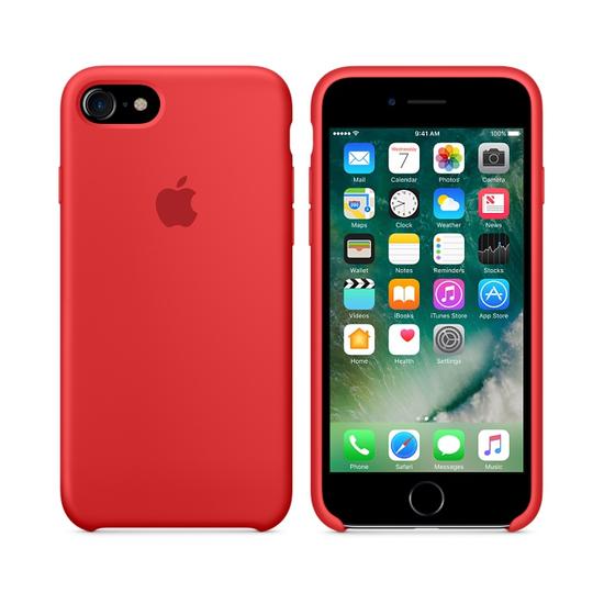 Apple Silicone Case Funda iPhone 7 Rojo 