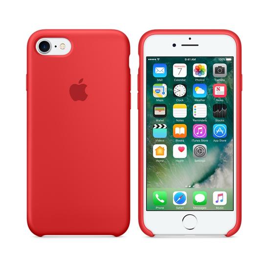 Apple Silicone Case Funda iPhone 7 Rojo 
