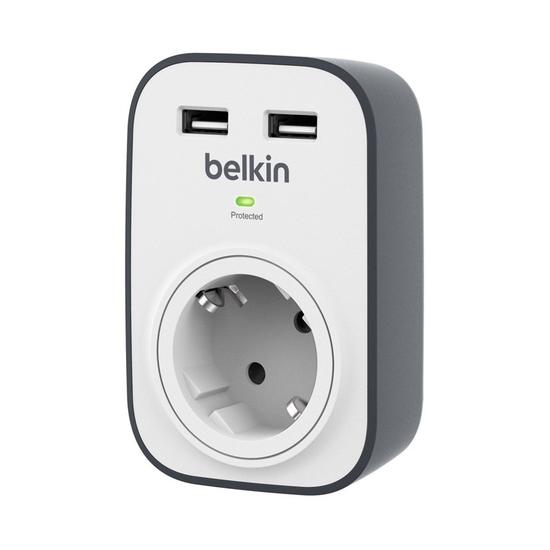 Belkin SurgeCube Protector contra sobretensiones + 2 USB