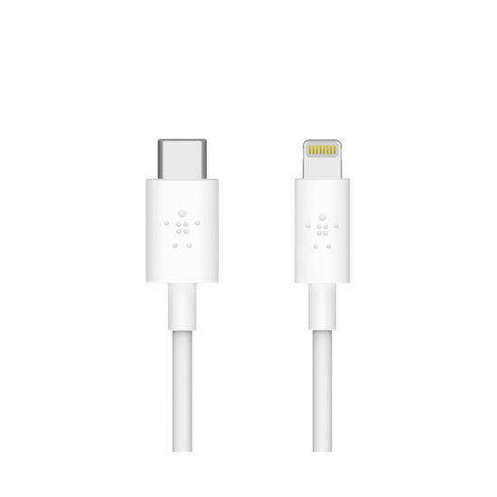 Belkin BOOST CHARGE Cable Lightning a USB-C Blanco