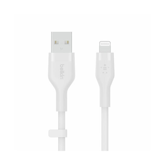 Belkin MCB304-1 Cable silicona USB-A a Lightning 1m blanco