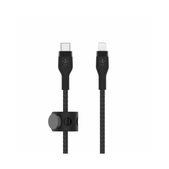 Belkin Boost Charge Pro Flex Cable silicona y trenzado USB-C a Lightning 1m negro