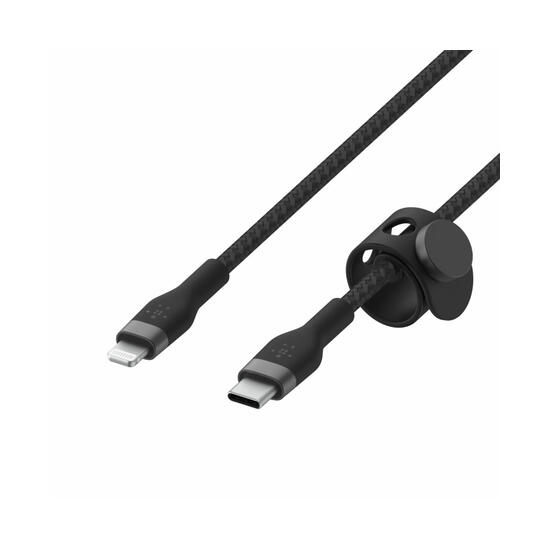 Belkin Boost Charge Pro Flex Cable silicona y trenzado USB-C a Lightning 1m negro