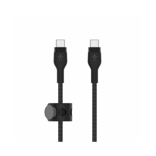 Belkin Boost Charge Pro Flex Cable silicona y trenzado USB-C a USB-C 1m negro