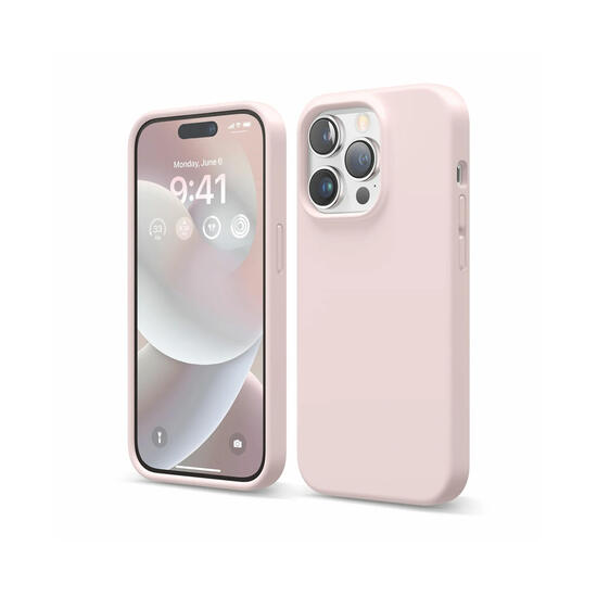 Elago Funda silicona iPhone 14 Pro rosa