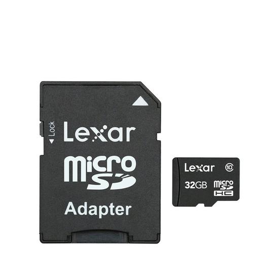 Lexar Tarjeta de memoria microSDHC Clase 10 32GB con adaptador SD