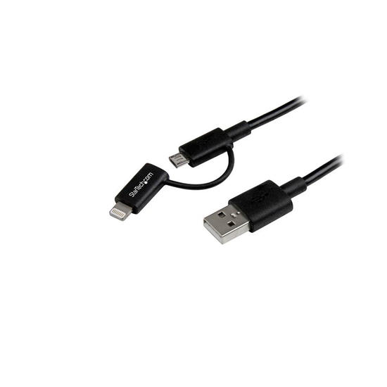 Startech Cable Lightning Micro USB a USB 1m Negro