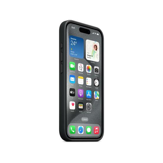 Apple Funda trenzado fino MagSafe iPhone 15 Pro Negro