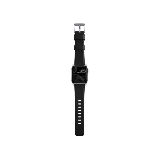 Nomad Rugged Strap V2 Correa Apple Watch 42mm/44mm Negro (hebilla plata)