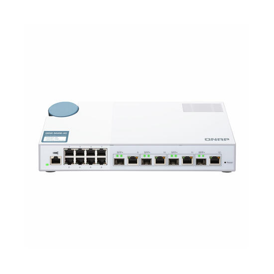 QNAP QSW-M408-4C Switch Gestionable 10 Gigabit 8 puertos GbE + 4 10GbE SFP+/RJ-45