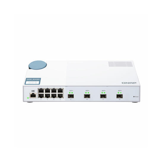 QNAP QSW-M408S Switch Gestionable 10 Gigabit 8 puertos GbE + 4 10GbE SFP+
