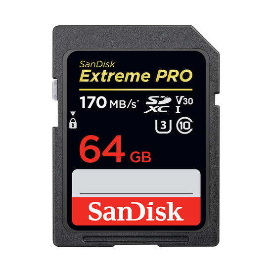 Sandisk Extreme Pro SDXC 64GB - 170MB/s-90MB/s
