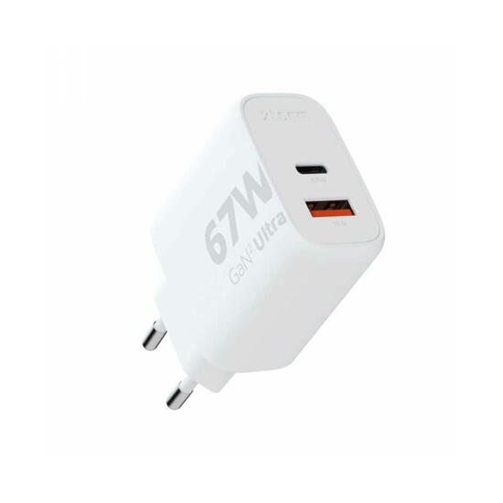 Xtorm Gan2 Ultra Cargador Pared USB-C 67W USB-A 18W blanco