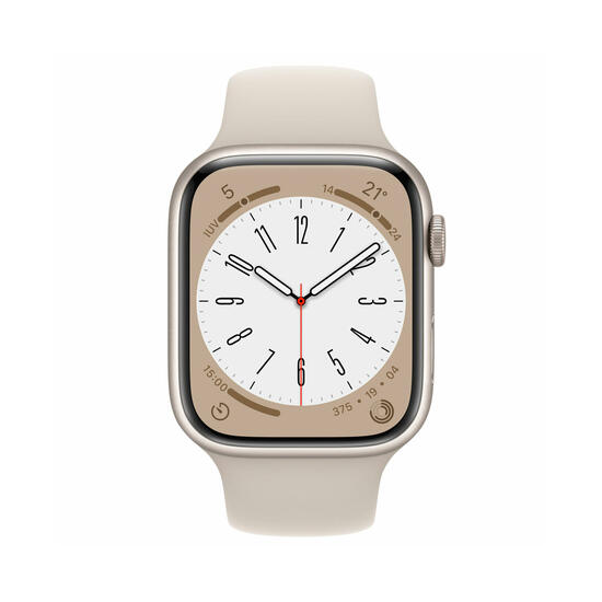 Apple Watch Series 8 GPS + Cellular 45mm Caja Aluminio Blanco estrella con correa deportiva blanco estrella