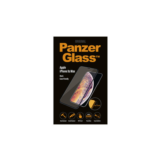 PanzerGlass Protector Pantalla Apple iPhone Xs Max Casefriendly, Black Edge-to-Edge