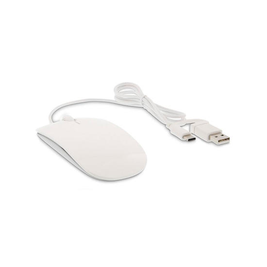 LMP Easy Mouse Ratón Mac y PC USB-C y USB-A Blanco
