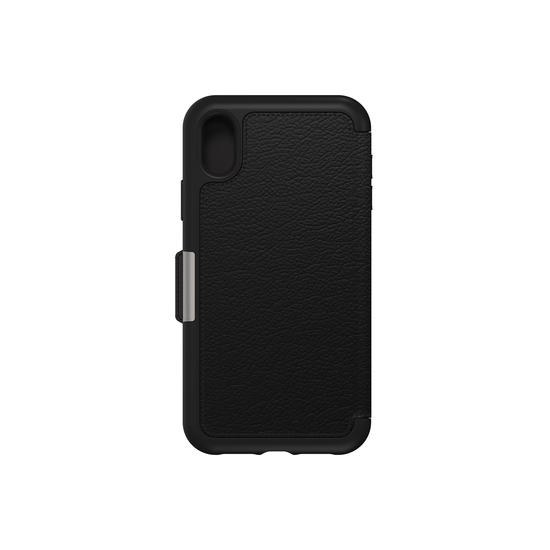 OtterBox Strada Funda Piel iPhone Xʀ Negro