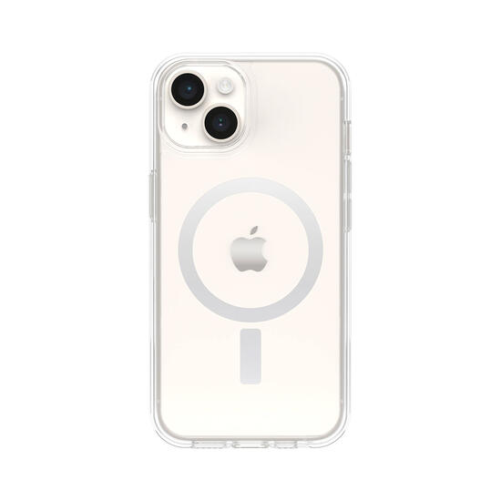 OtterBox Symmetry Series Clear Funda MagSafe para iPhone 15 Plus Transparente
