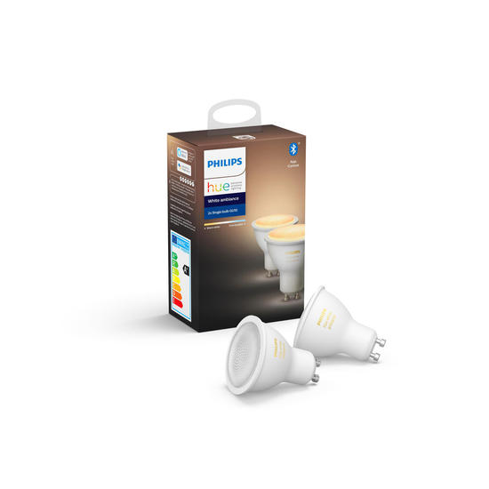 Philips Hue White Ambiance Pack 2 bombillas LED inteligentes GU10