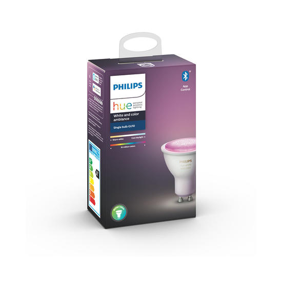 Philips Hue White and Color Ambiance Bombilla LED inteligente GU10