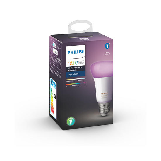 Philips Hue White and Color Ambiance Bombilla LED inteligente E27