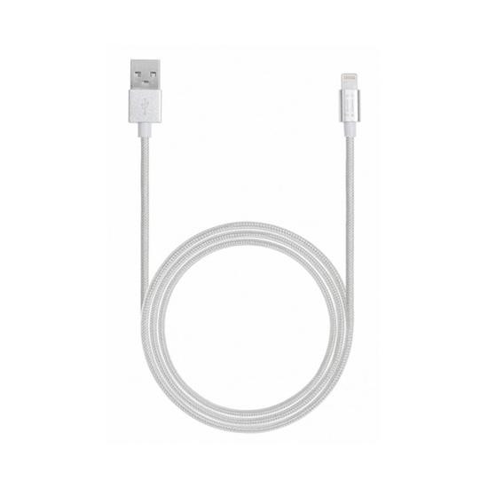 Aiino Cable Lightning a USB reversible Metal a 2.1A 1,2m Plata