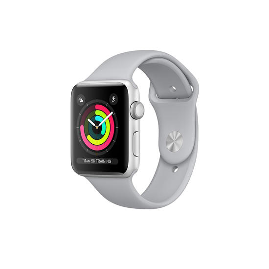Apple Watch Series 3 GPS 38mm Caja Aluminio Plata y Correa Deportiva Gris Luminoso