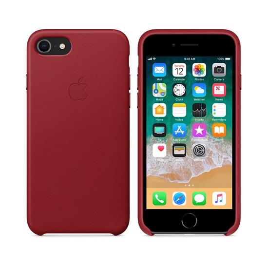 Apple Leather Case Funda piel iPhone 8 / 7 (PRODUCT)RED