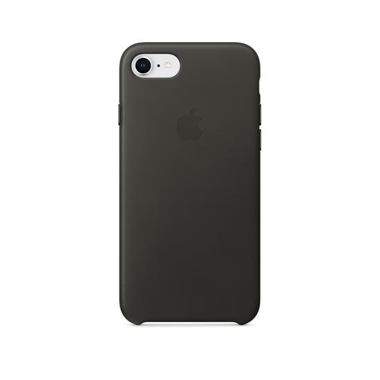 Apple Leather Case Funda piel iPhone 8 / 7 Gris Carbón