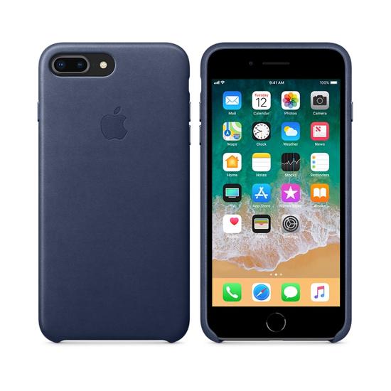 Apple Leather Case Funda piel iPhone 8 Plus / 7 Plus Azul Noche