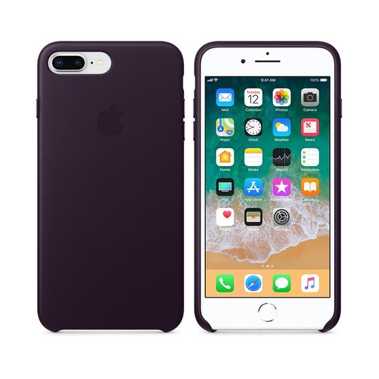 Funda piel iPhone 8 Plus / 7 Plus Purpura Oscuro