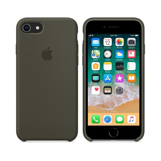 Apple Silicon Case Funda iPhone 8 / 7 Oliva Oscuro