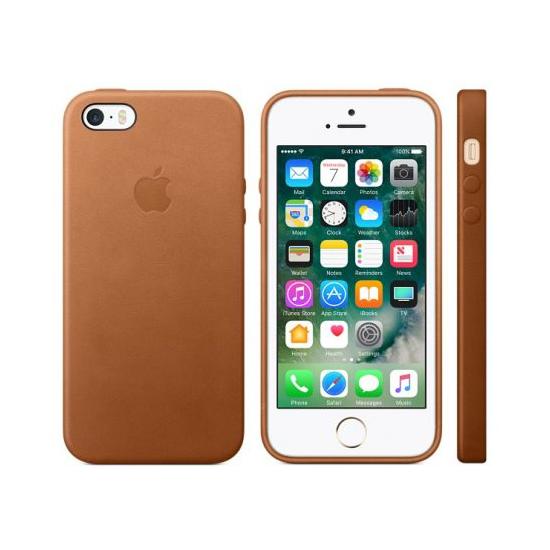 Apple Funda Leather Case iPhone SE Azul Medianoche