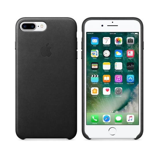Como nuevo - Apple Leather Case Funda iPhone 7 Plus Negro