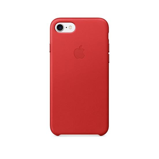 Apple Leather Case Funda iPhone 7 Rojo