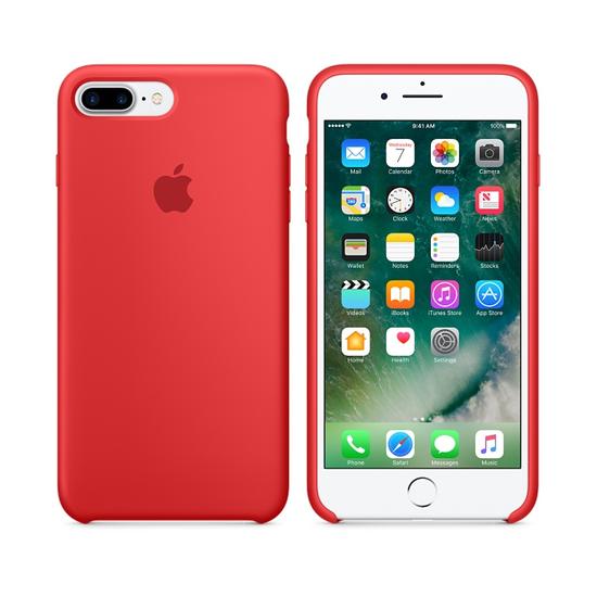Apple Silicone Case Funda iPhone 7 Plus Rojo