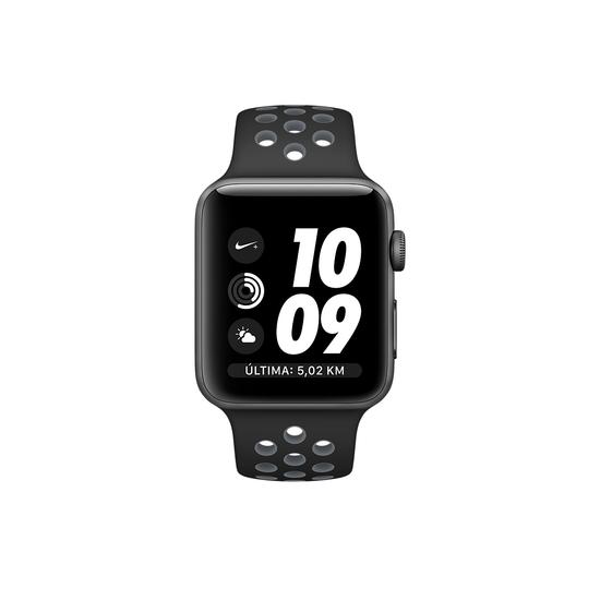 Apple Watch Nike+ 38mm Caja Aluminio en Gris Espacial y Correa Nike Sport Negra/Gris Azulado