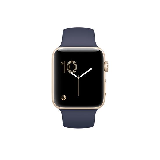 Apple Watch Series 2 42mm Caja Aluminio Oro y Correa Deportiva Azul Noche