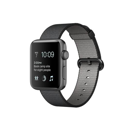 Apple Watch Series 2 42mm Caja Aluminio Gris Espacial y Correa Nylon Trenzado Negra 