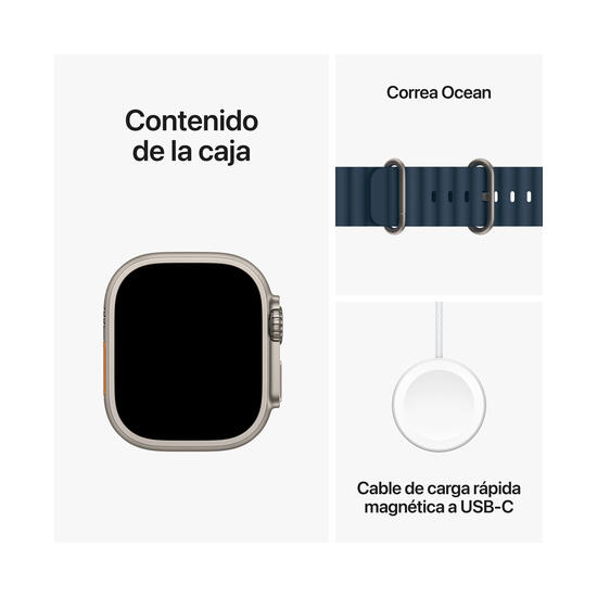 Apple Watch Ultra 2 | GPS + Cellular | 49 mm | Caja Titanio | Correa Ocean Blue