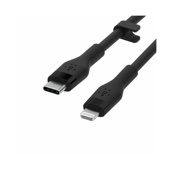 Belkin Boost Charge Flex Cable silicona USB-C a Lightning 2m negro