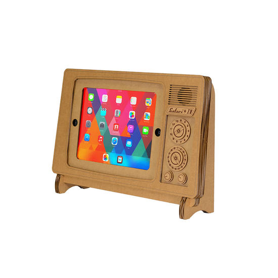 Cardboard Safari TV Soporte iPad mini de cartón