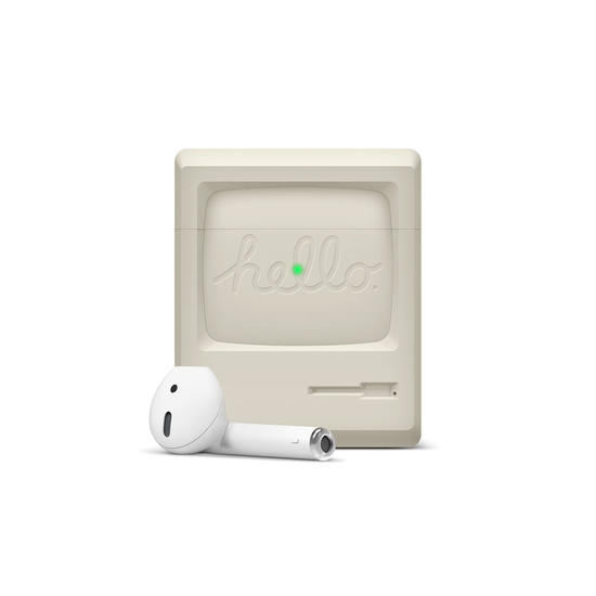 Elago funda Airpods 1ª y 2ª generación diseño Macintosh Classic Blanco