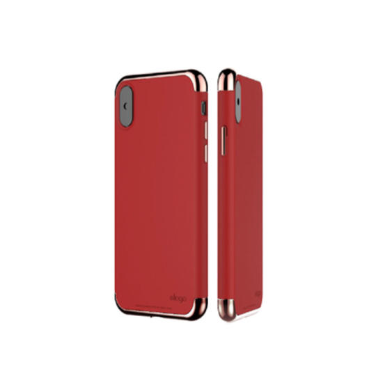ELAGO S8 Empire Funda iPhone X Polycarbonato Oro Rosa/Rojo