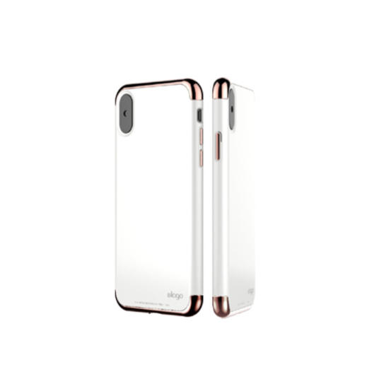 ELAGO S8 Empire Funda iPhone X Polycarbonato Oro Rosa/Blanco