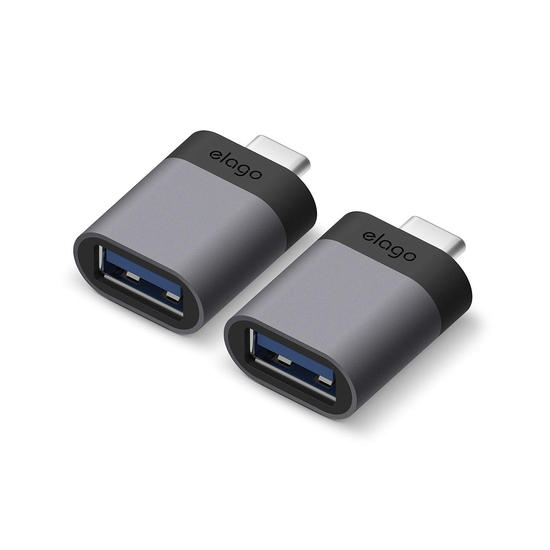 Elago Mini Adapter USB-C USB3.1 Hembra (Pack 2) Gris Espacial